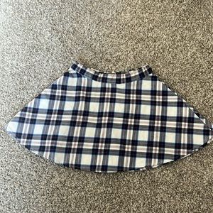 H&M girls blue plaid skirt